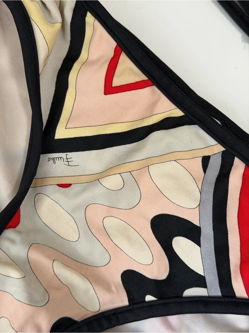 Emilio Pucci Bikini Set Size 44 IT US 8 Signature Print Halter Made In Italy